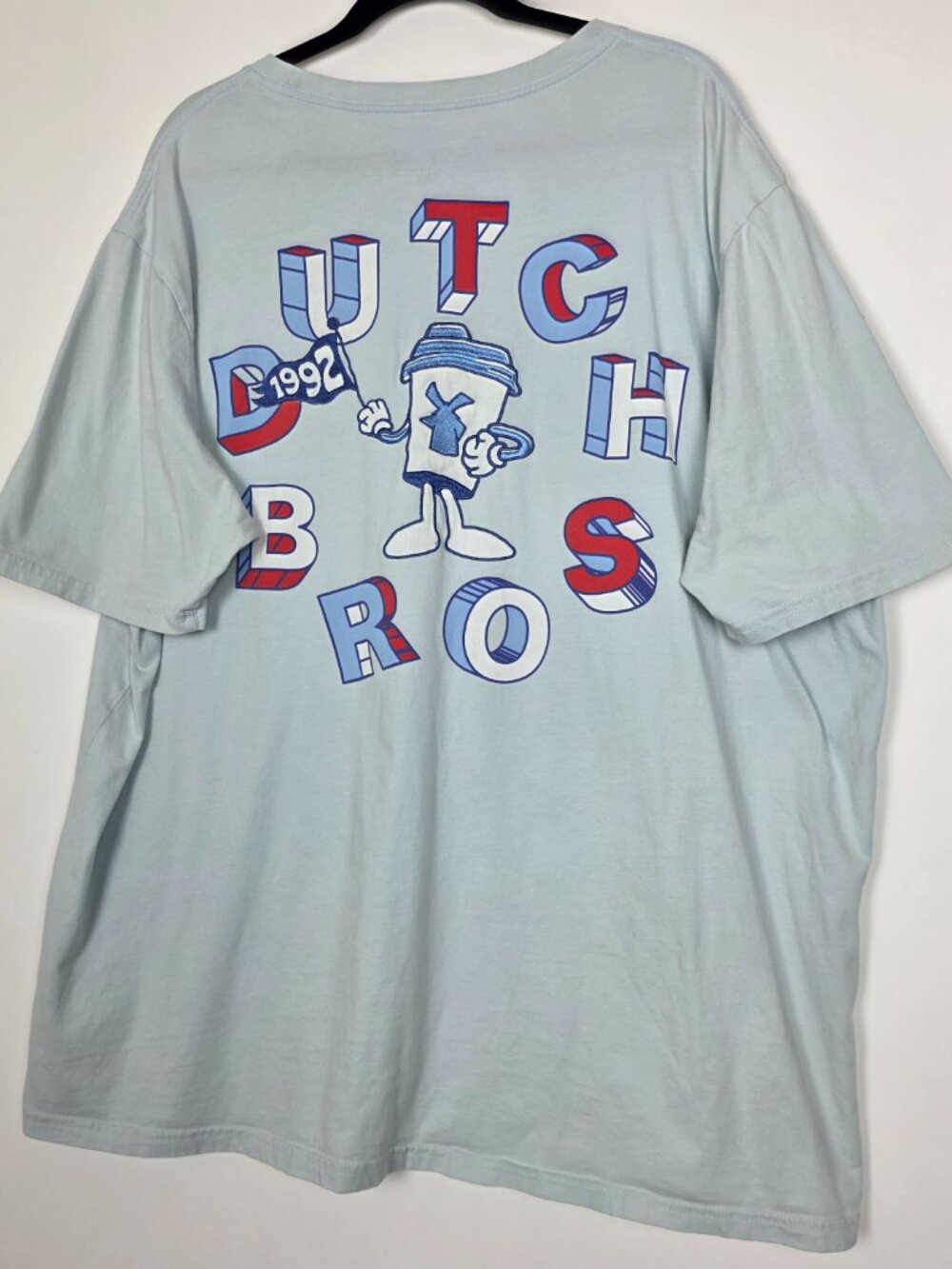 Dutch Bros Coffee Embroidered Mens 2XL Short Sleeve Blue Graphic T Shirt